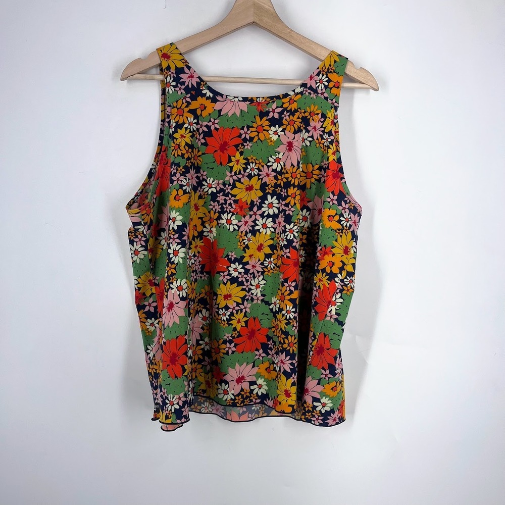 Toad&Co Sunkissed Tank Womens Large Multi Floral Scoop Neck Stretch T1112202 - Picture 2 of 13